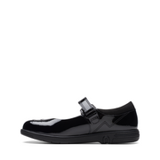 Clarks - Jazzy Jig K. - Black Patent - School Shoes