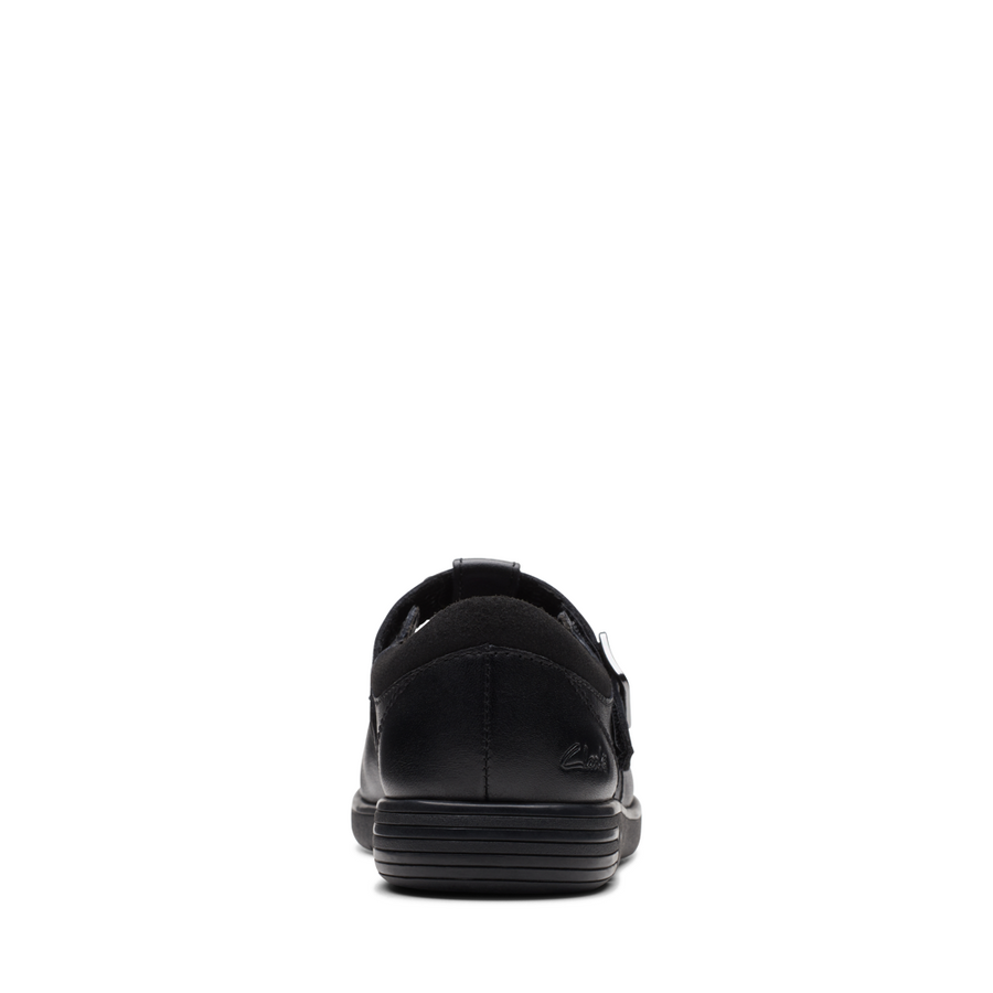 Clarks - Jazzy Tap K. - Black Leather - School Shoes