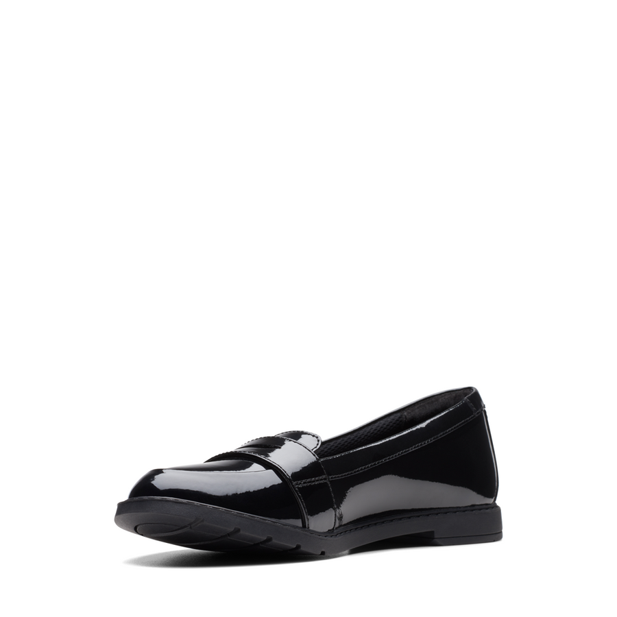 Clarks - ScalaLoafer Y. - Black Patent - School Shoes