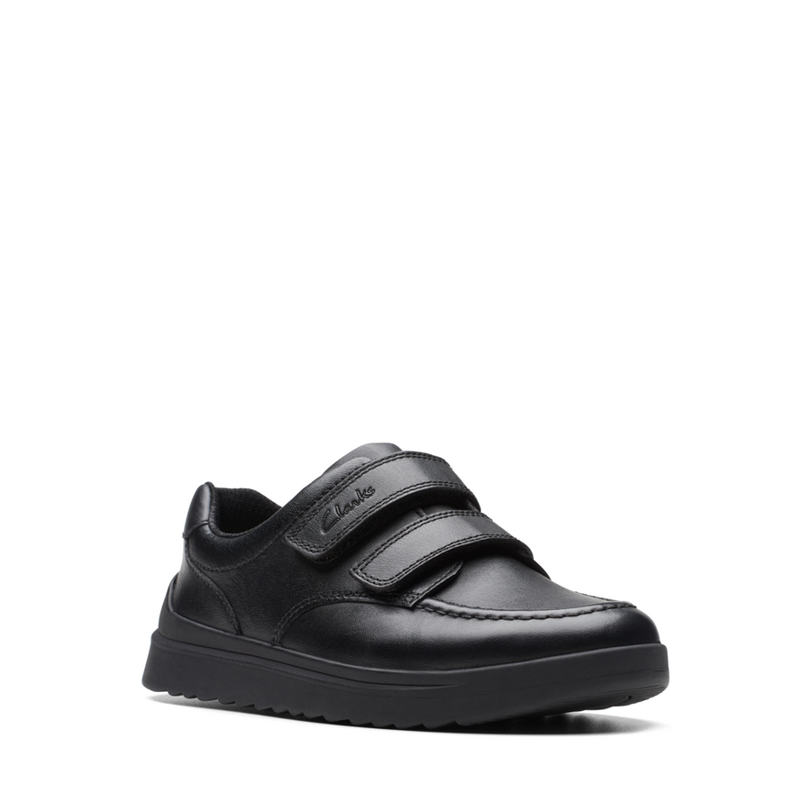 Clarks - Goal Style K - Black Leather - School Shoes