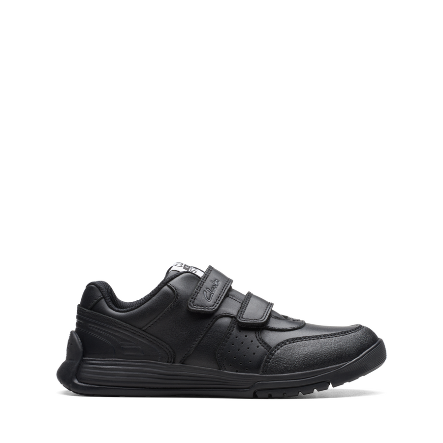 Clarks black trainers best sale