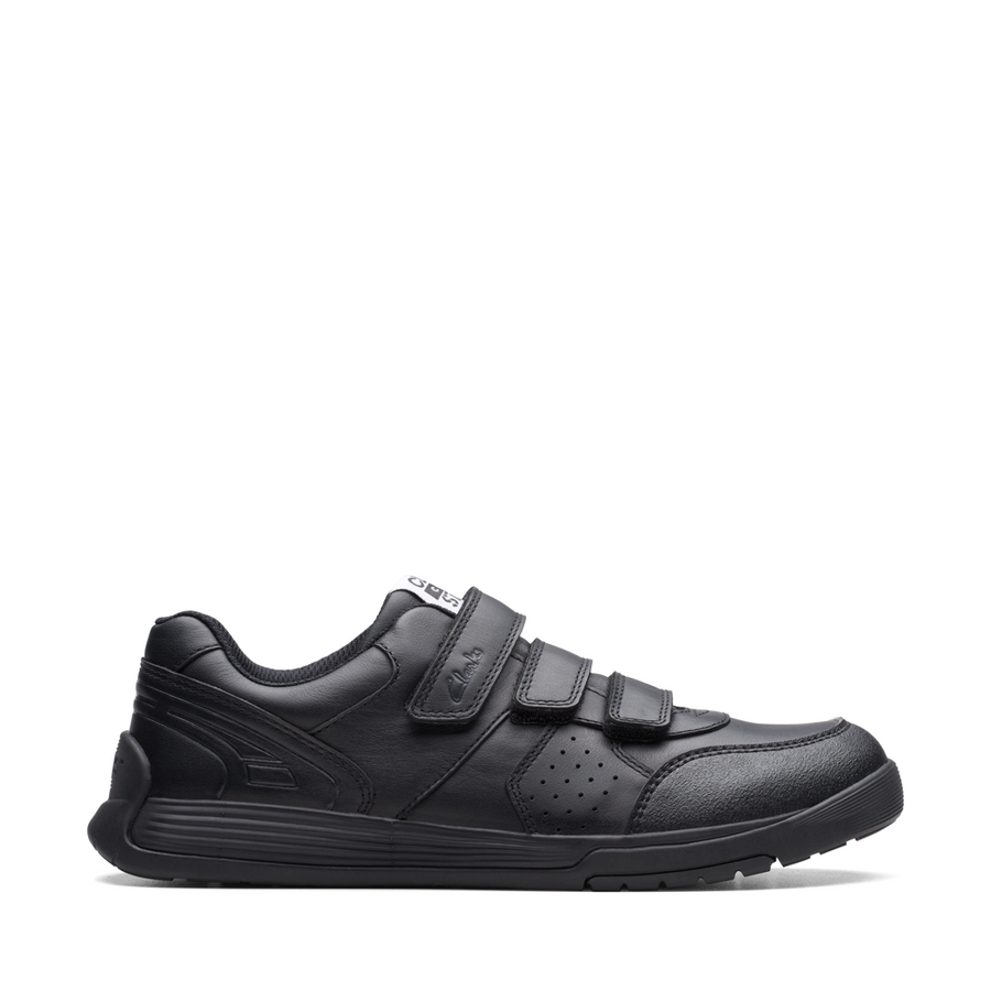 Clarks boys black trainers outlet
