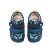 Clarks - Tiny Stomp T - Navy Print  - Shoes