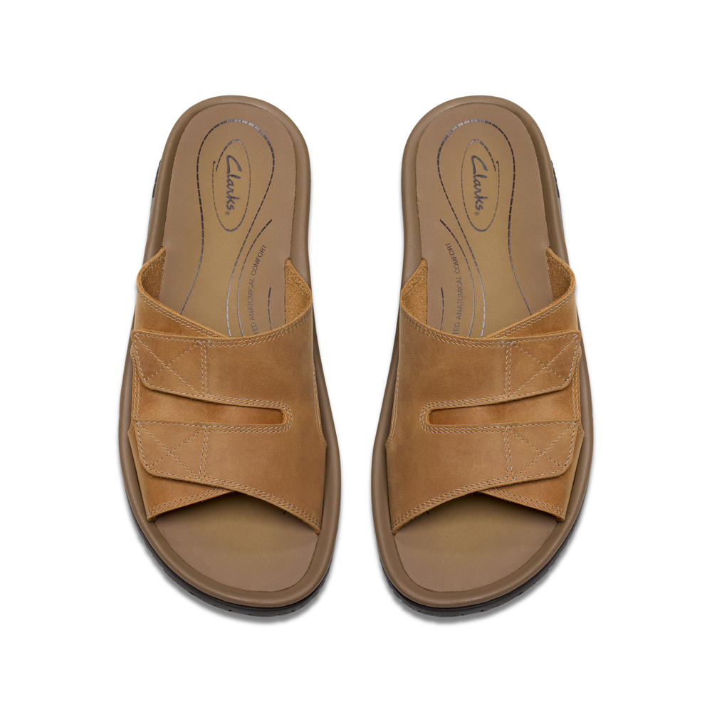 Mens leather sandals clarks deals