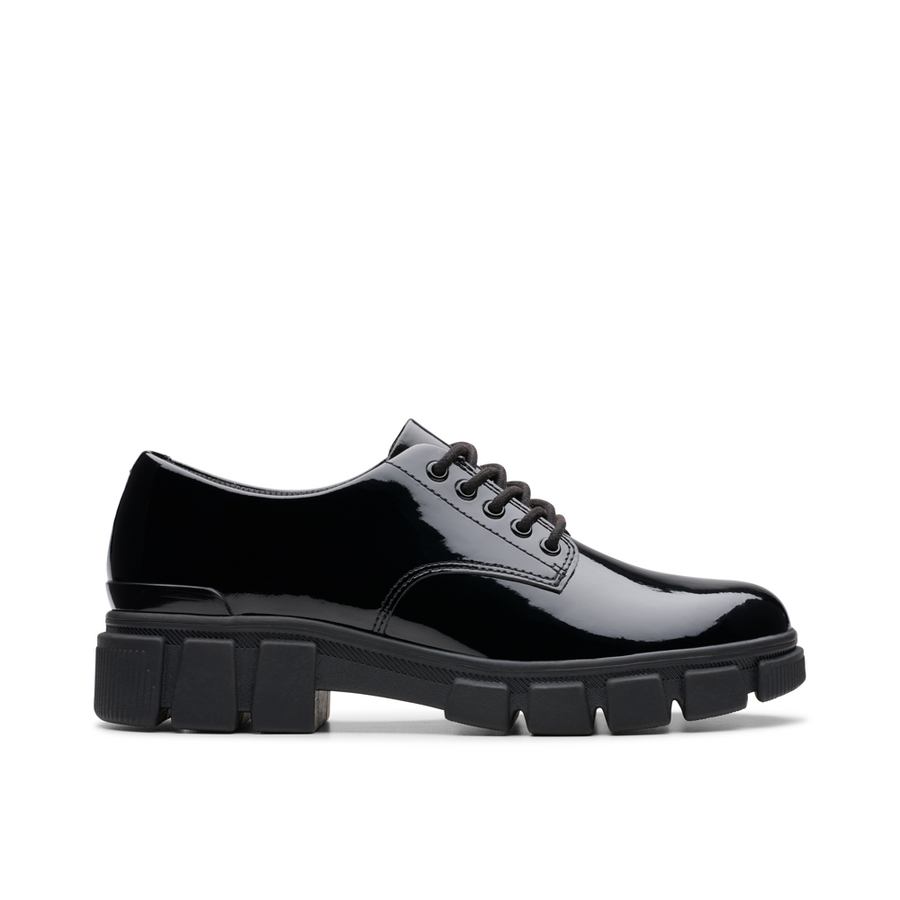 Clarks - Evyn Lace Y - Black Patent - School Shoes