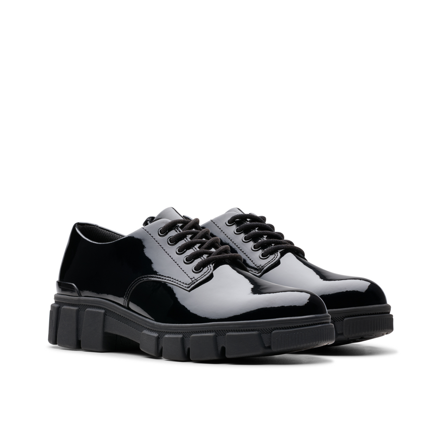Clarks - Evyn Lace Y - Black Patent - School Shoes