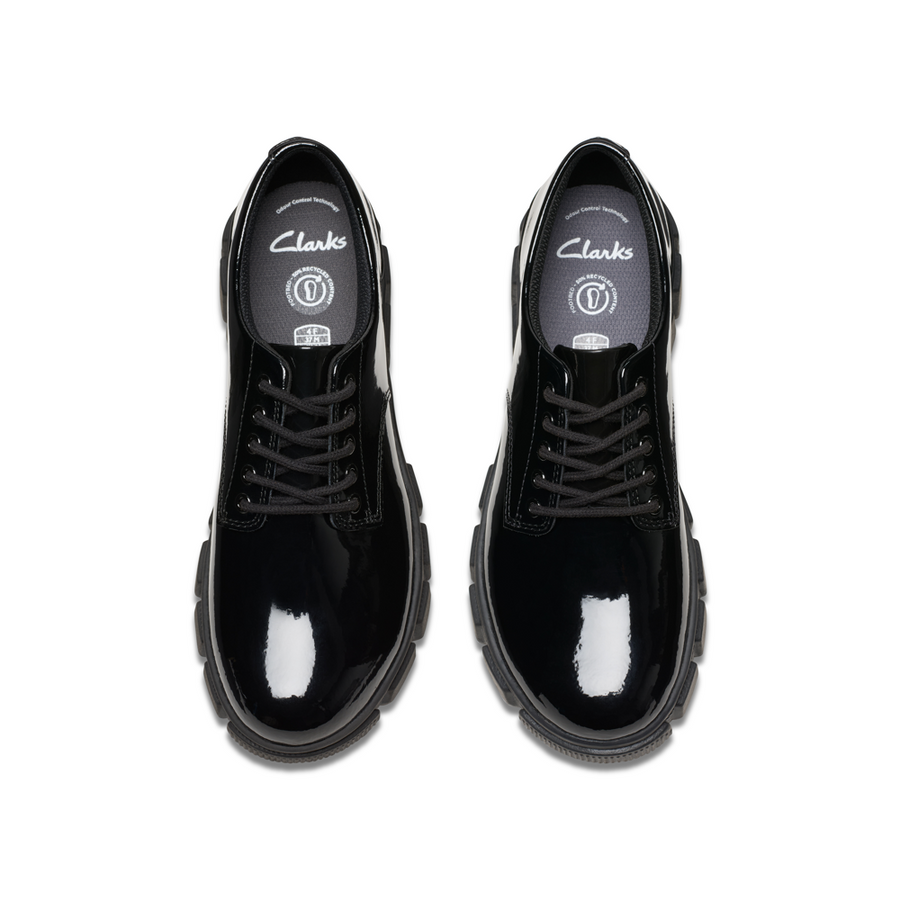 Clarks - Evyn Lace Y - Black Patent - School Shoes