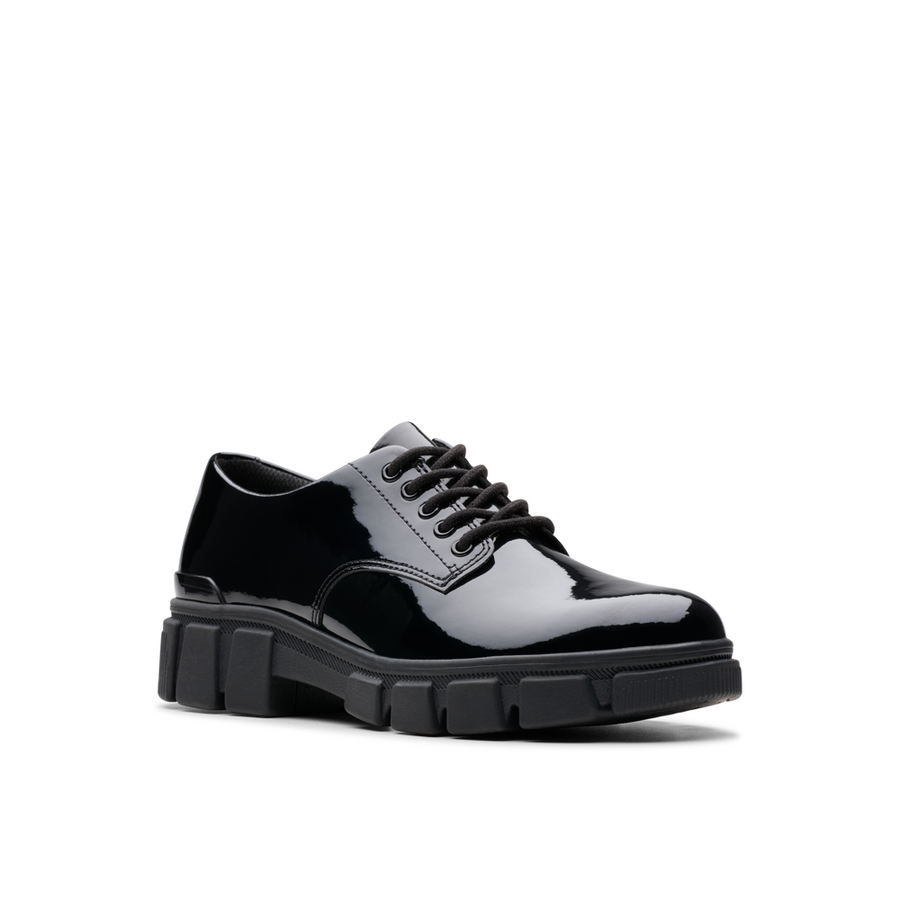 Clarks - Evyn Lace Y - Black Patent - School Shoes