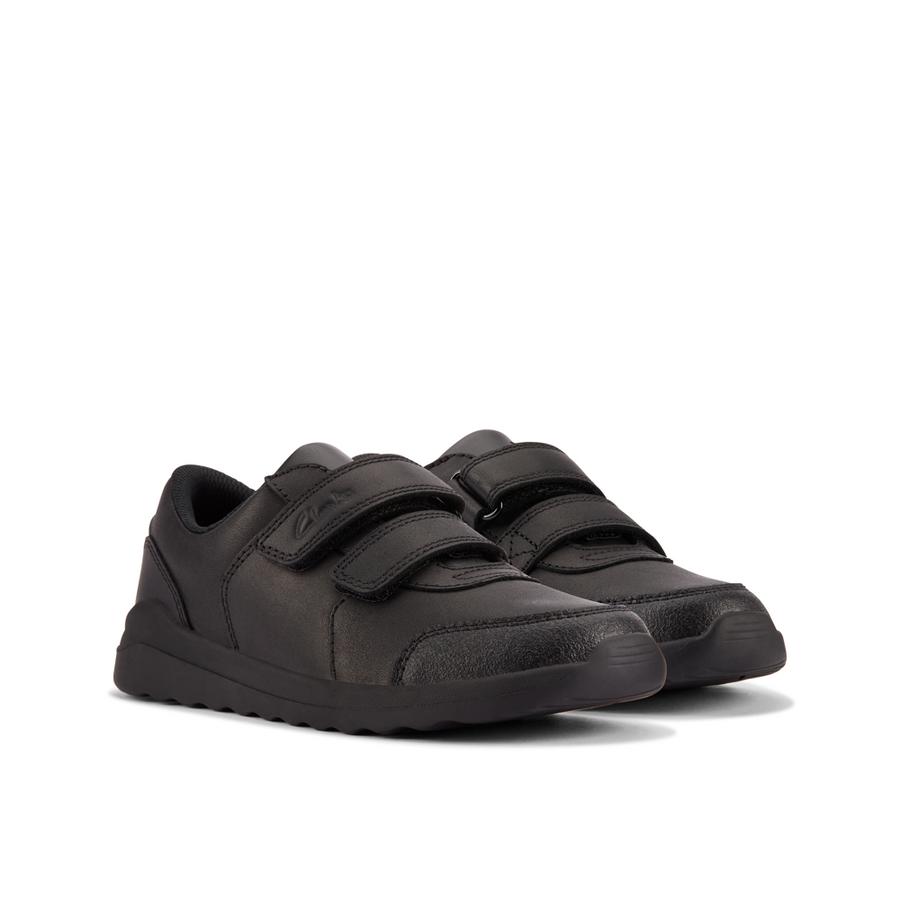 Clarks - Daze Step 2 K - Black Leather - School Shoes