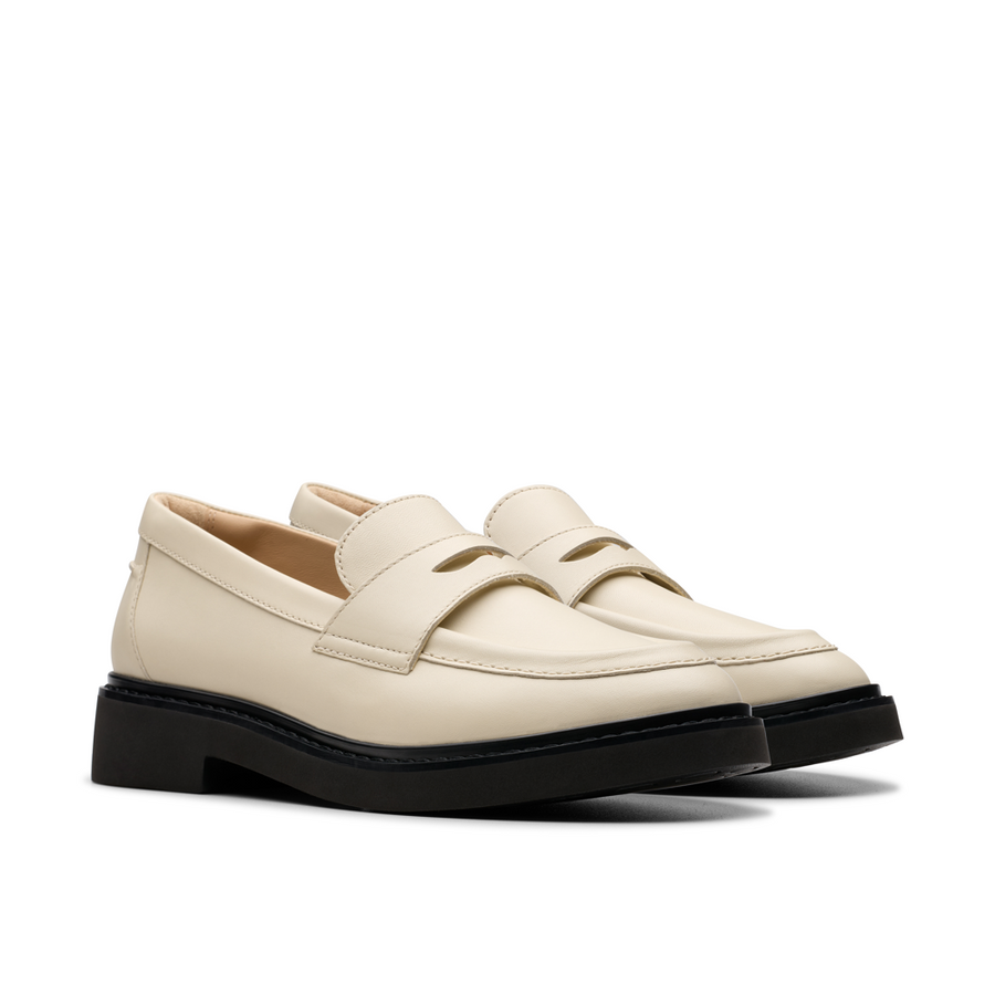 Clarks - Splend Edge - Cream Leather - Shoes