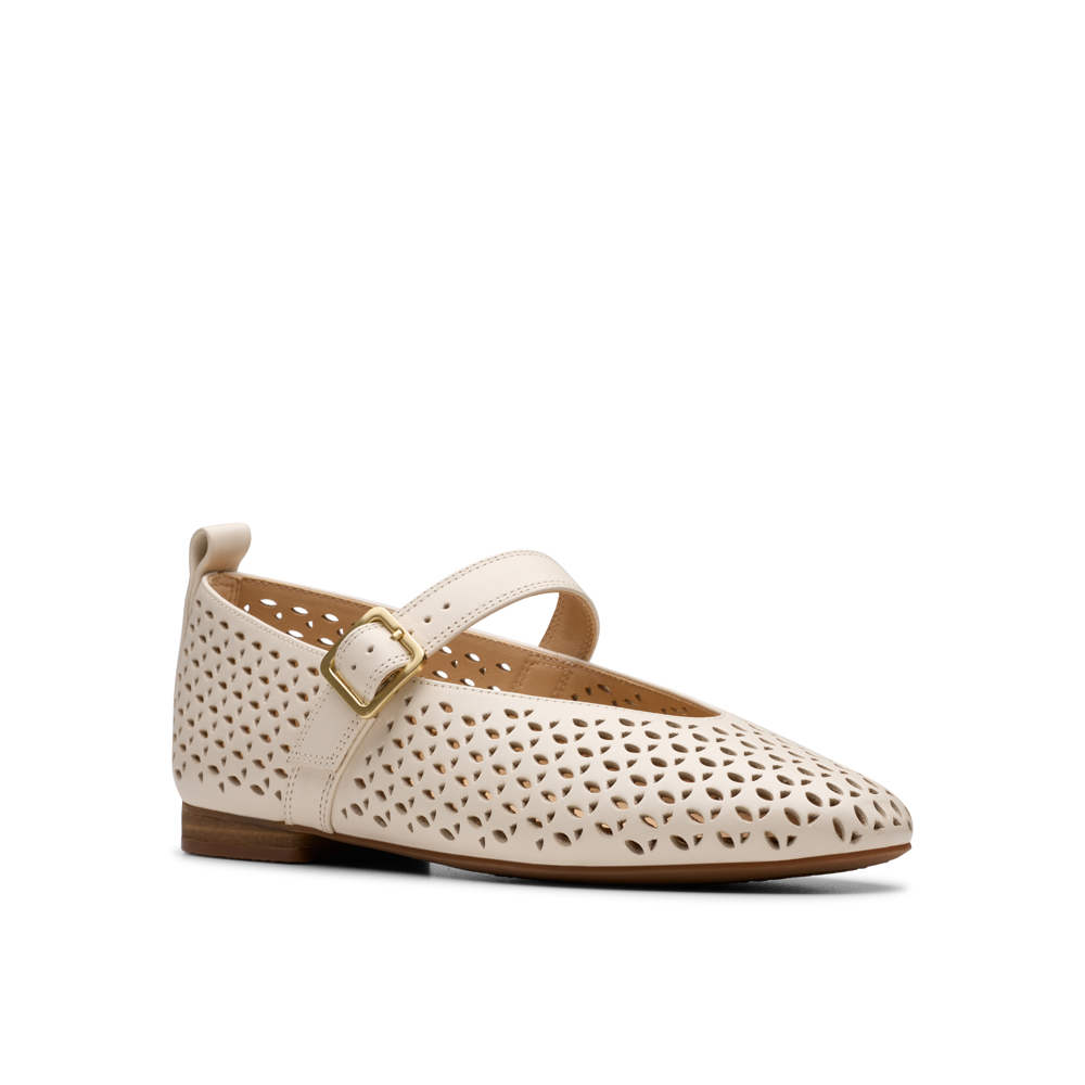 Clarks - Fawna Jane - Cream Leather - Shoes
