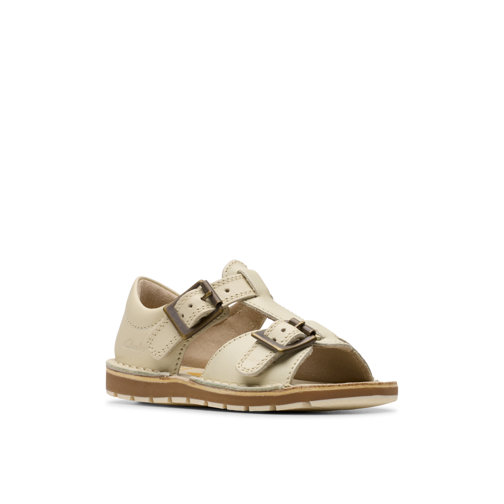 Clarks - PlaysunReef T - White Leather - Sandals