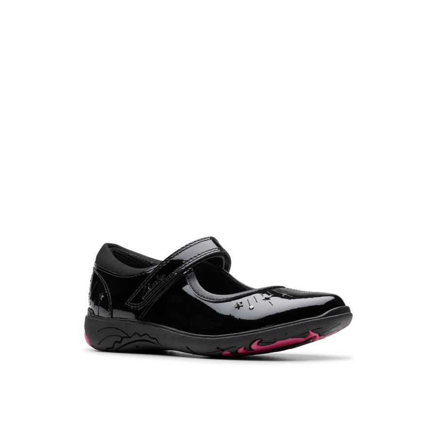 Clarks - Relda Wish K - Black Patent - School Shoes
