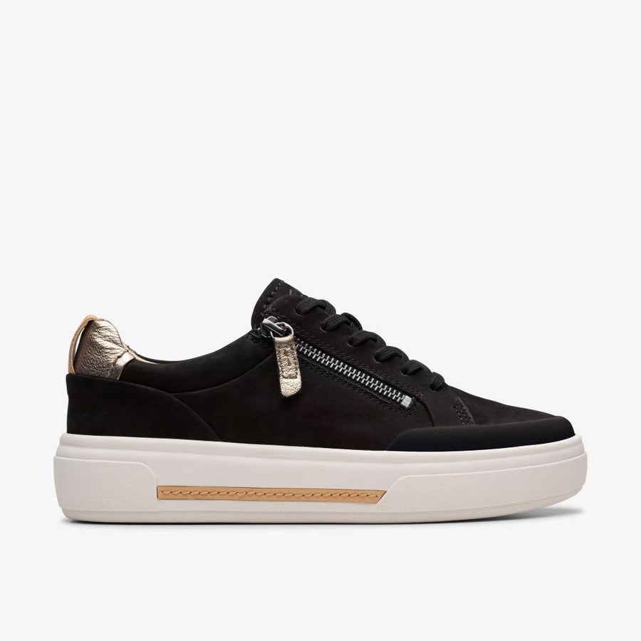 Clarks - Hollyhock Zip - Black Nubuck - Shoes