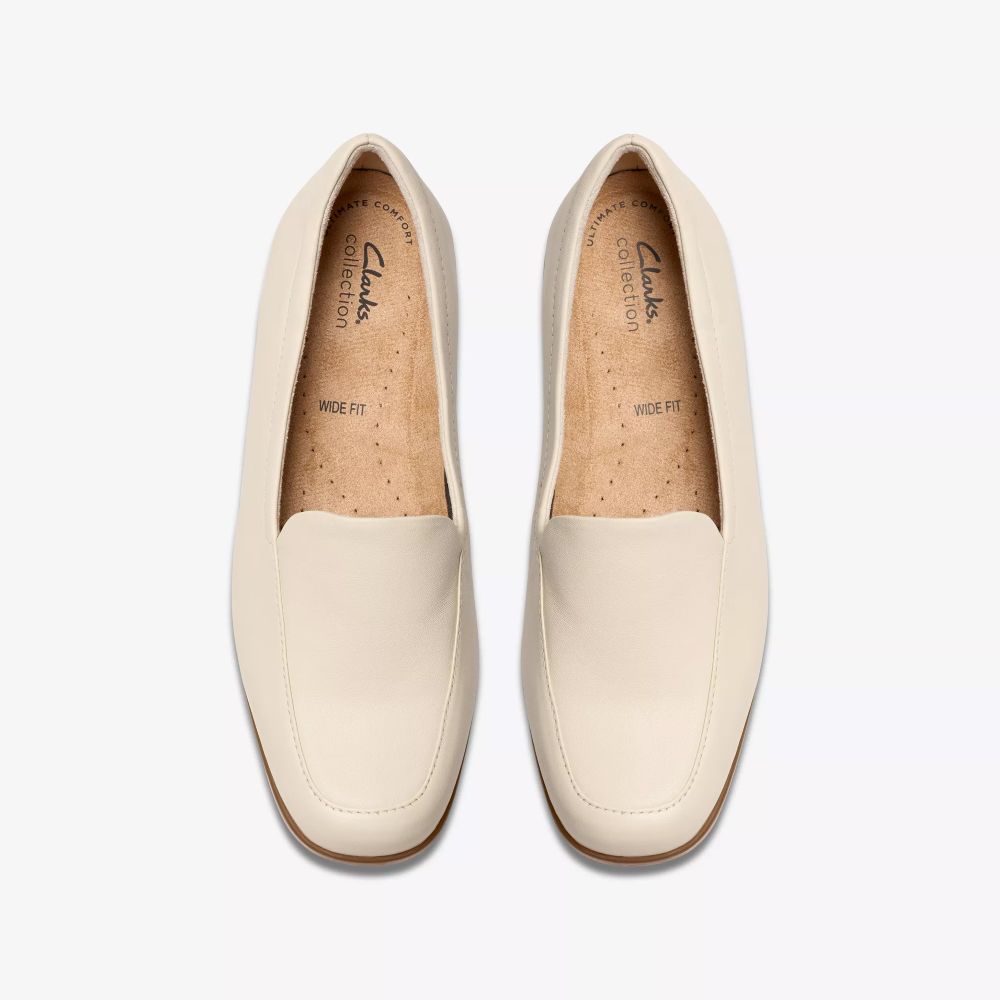 Clarks - Georgia  - Cream Leather - Shoes
