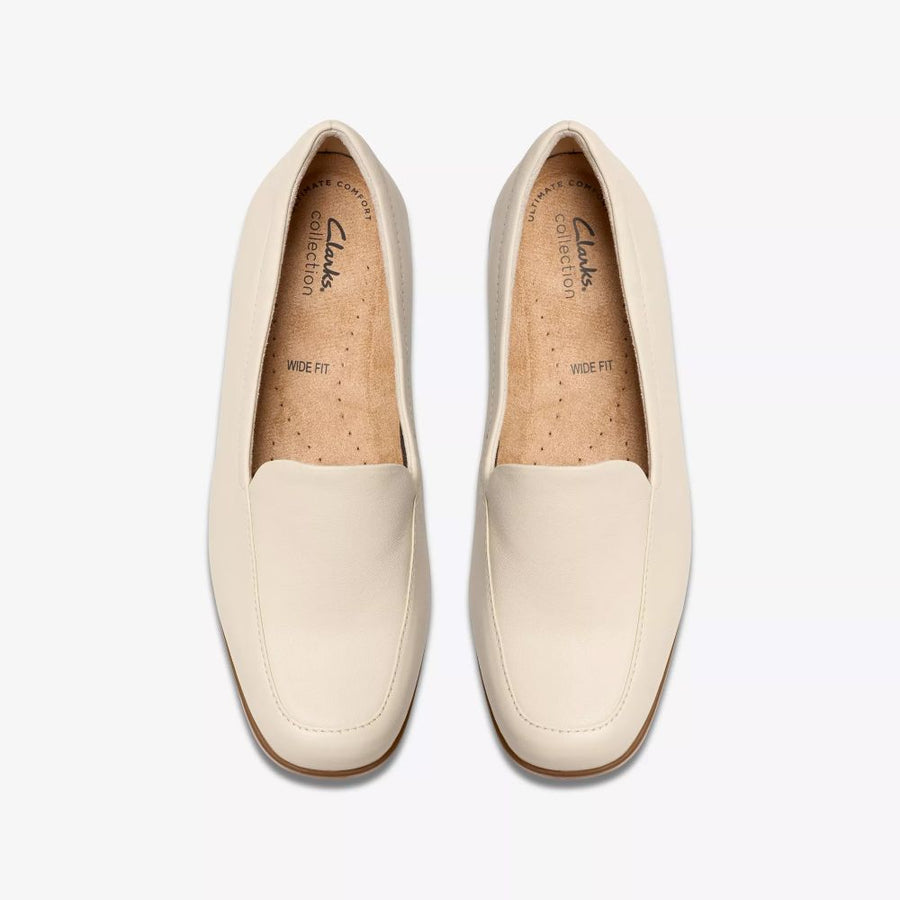 Clarks - Georgia  - Cream Leather - Shoes