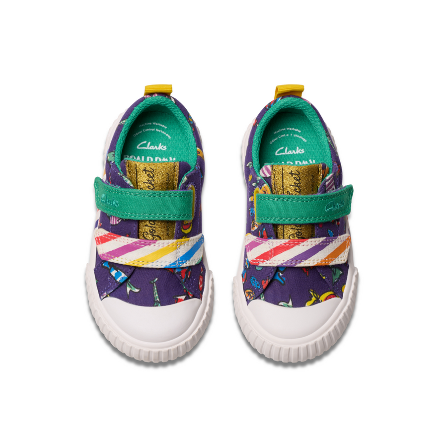 Clarks - RDFoxingMixT - Purple Canvas - Canvas Shoes