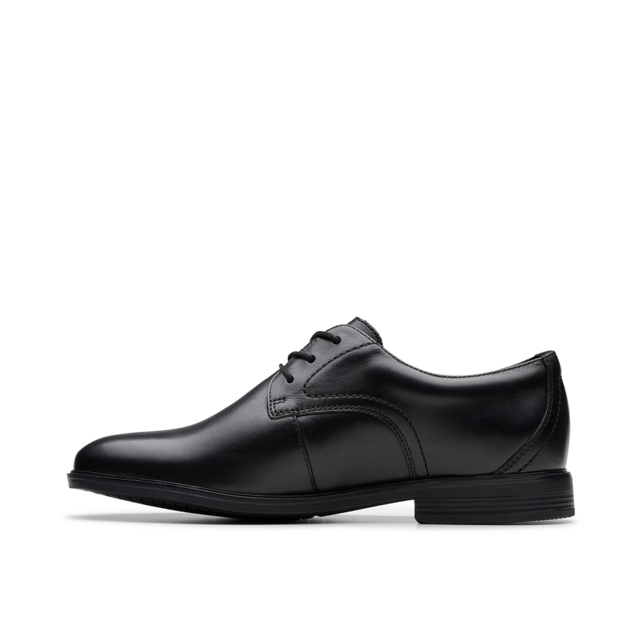 Clarks - Jonwin Step Y - Black Leather - School Shoes