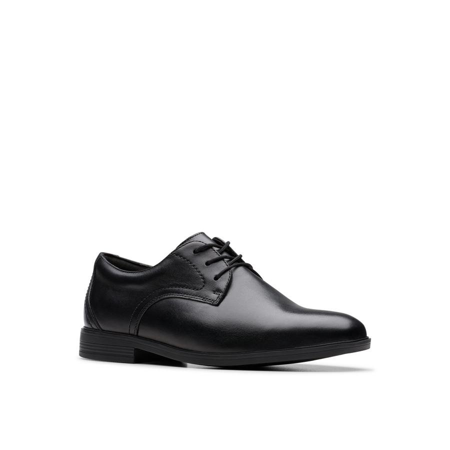 Clarks - Jonwin Step Y - Black Leather - School Shoes