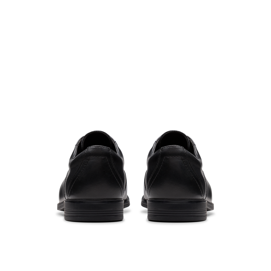 Clarks - Jonwin Step Y - Black Leather - School Shoes