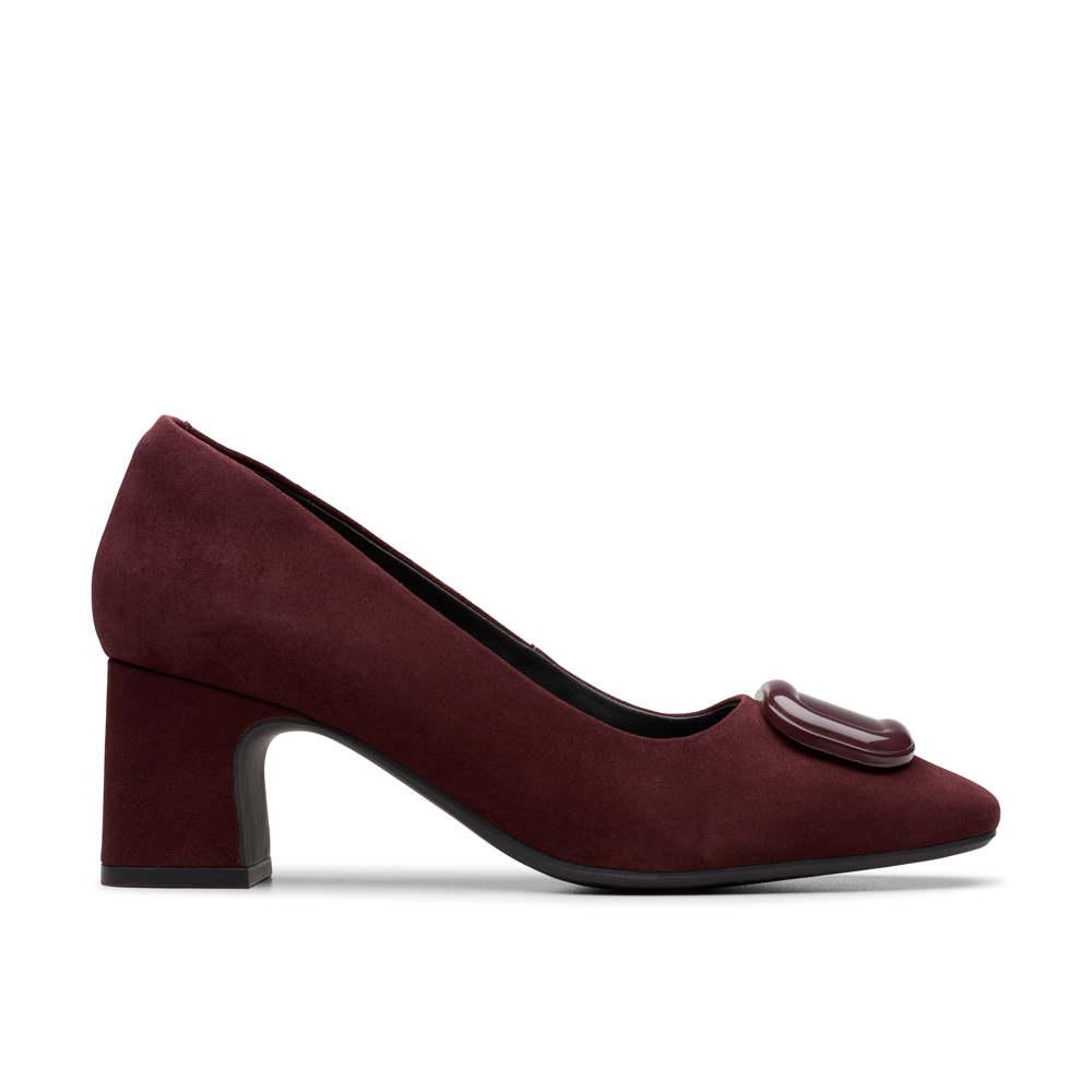 Clarks - Fernie Trim - Merlot Suede - Shoes