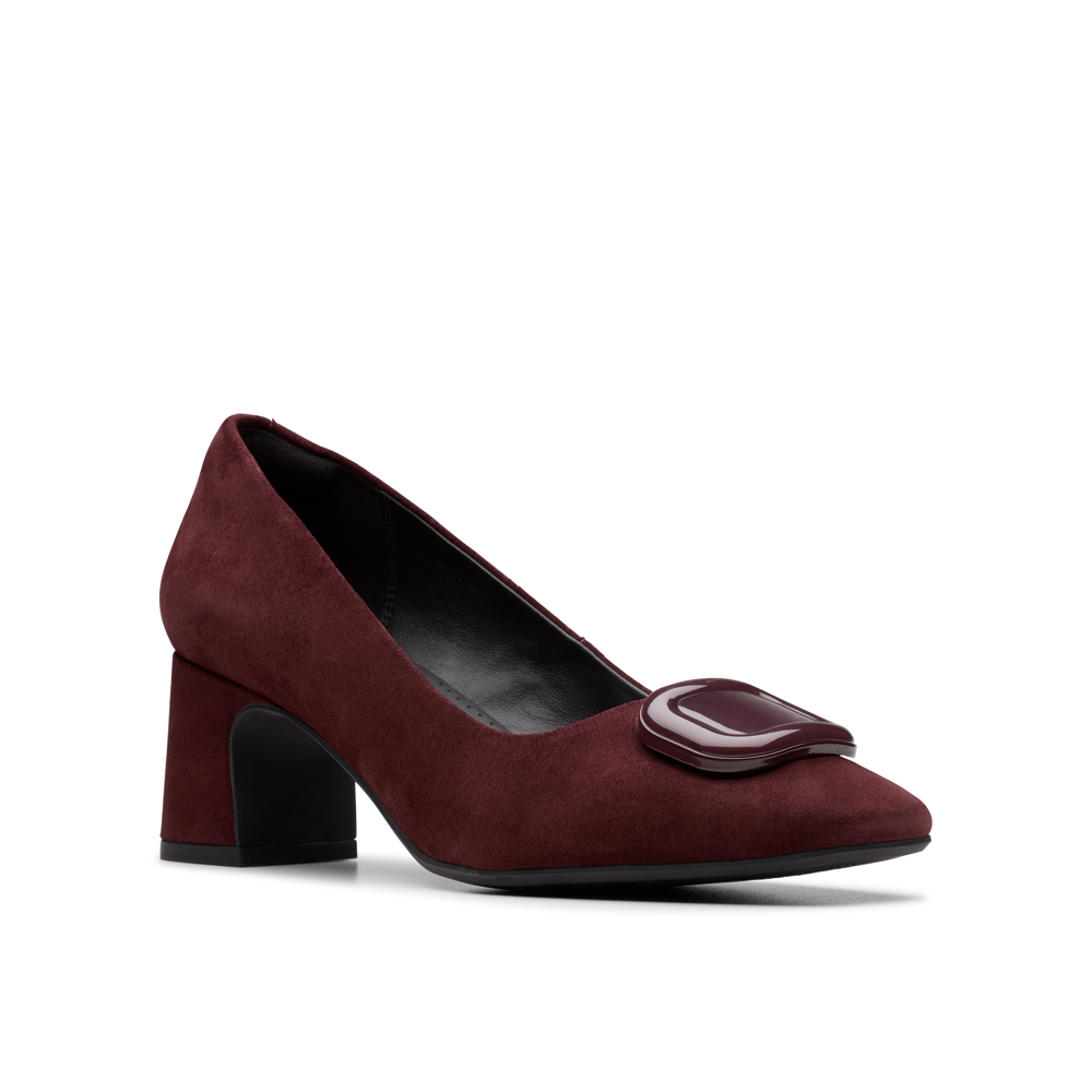 Clarks - Fernie Trim - Merlot Suede - Shoes