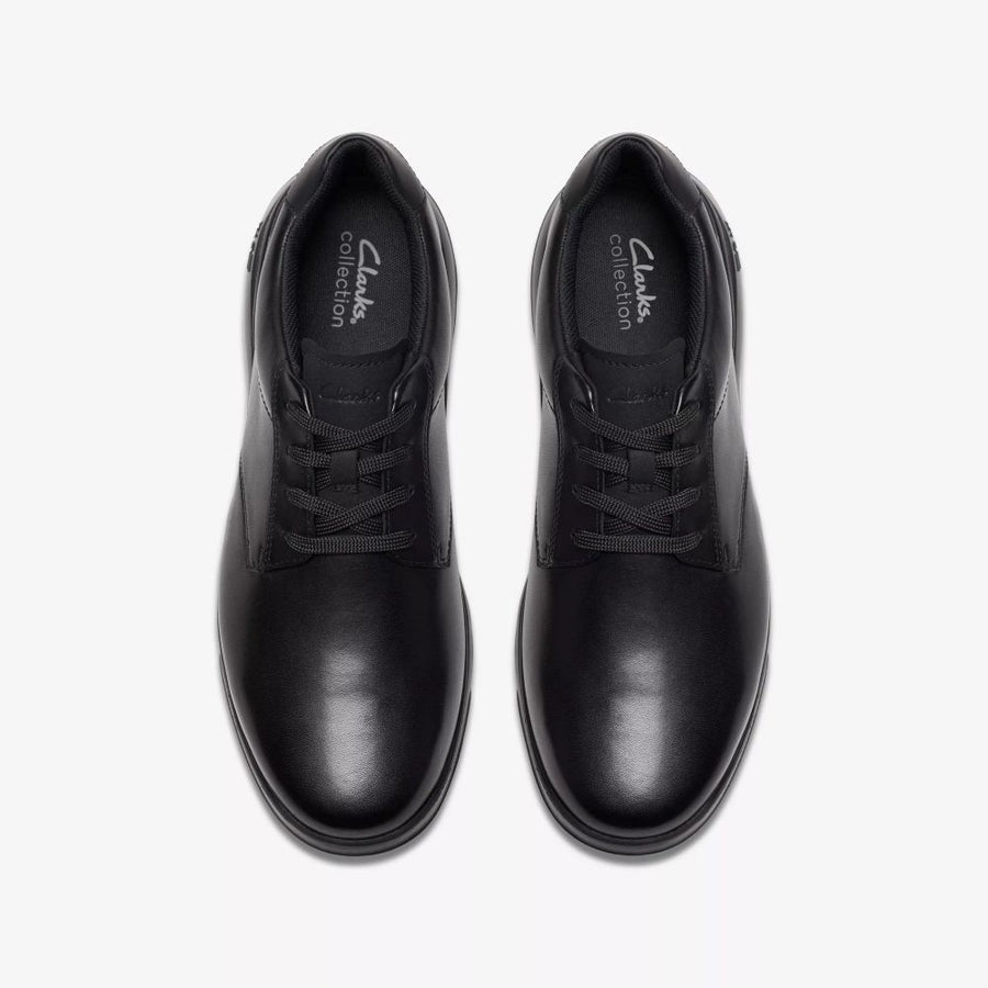 Clarks - Lifton Lace - Black Leather - Shoes