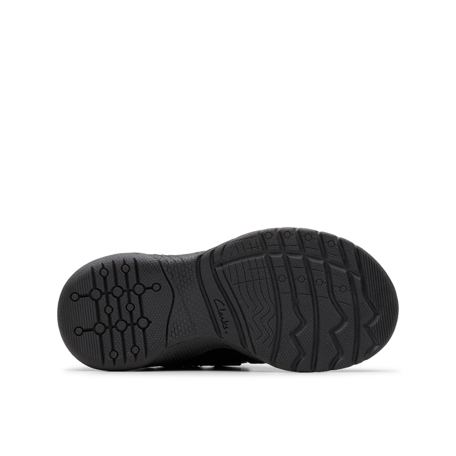 Clarks - FeatherShine K - Black Leather - School Shoes