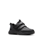 Clarks - FeatherShine K - Black Leather - School Shoes