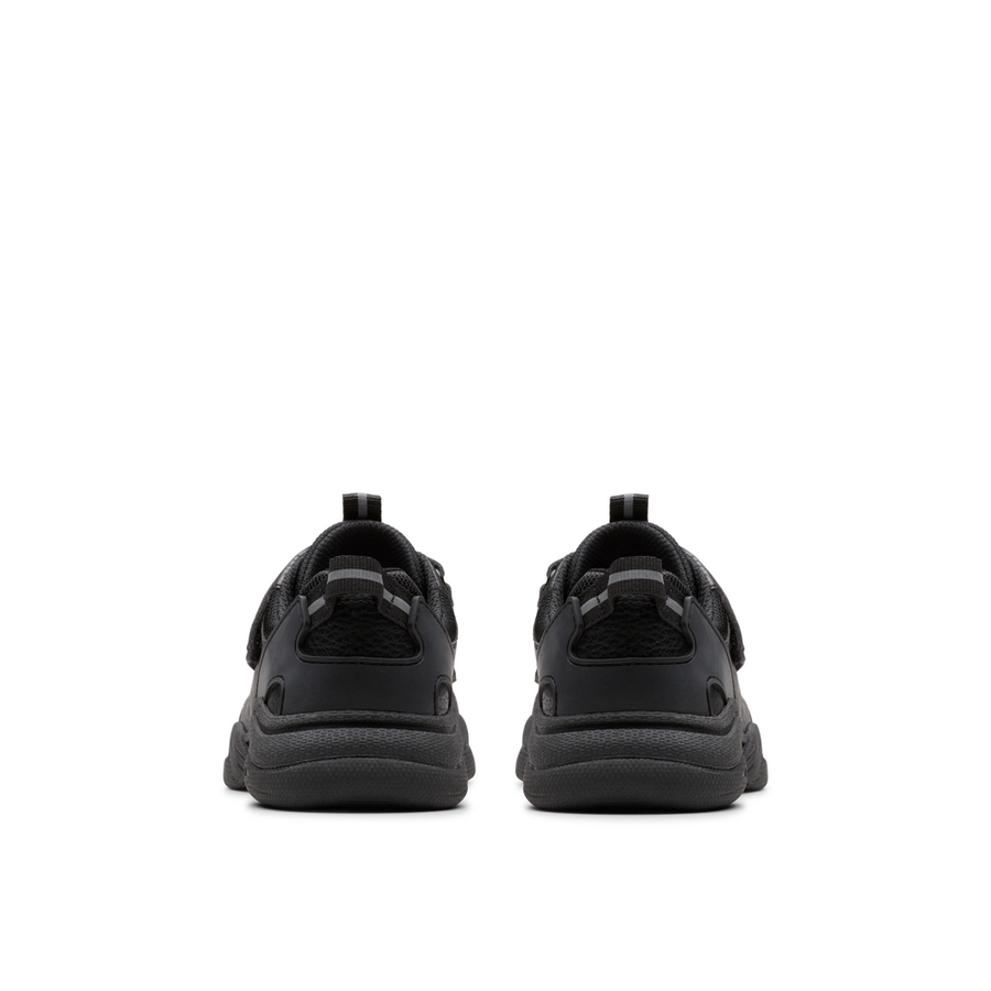 Clarks - FeatherShine K - Black Leather - School Shoes
