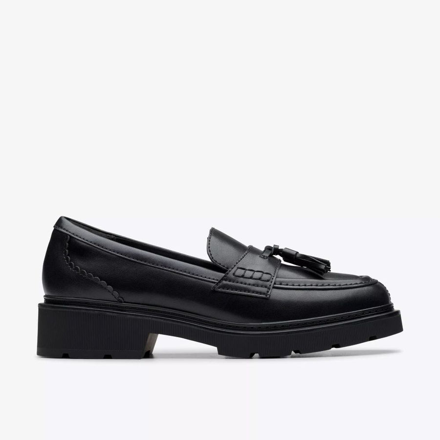 Clarks - Lauryl Tassel - Black Leather - Shoes