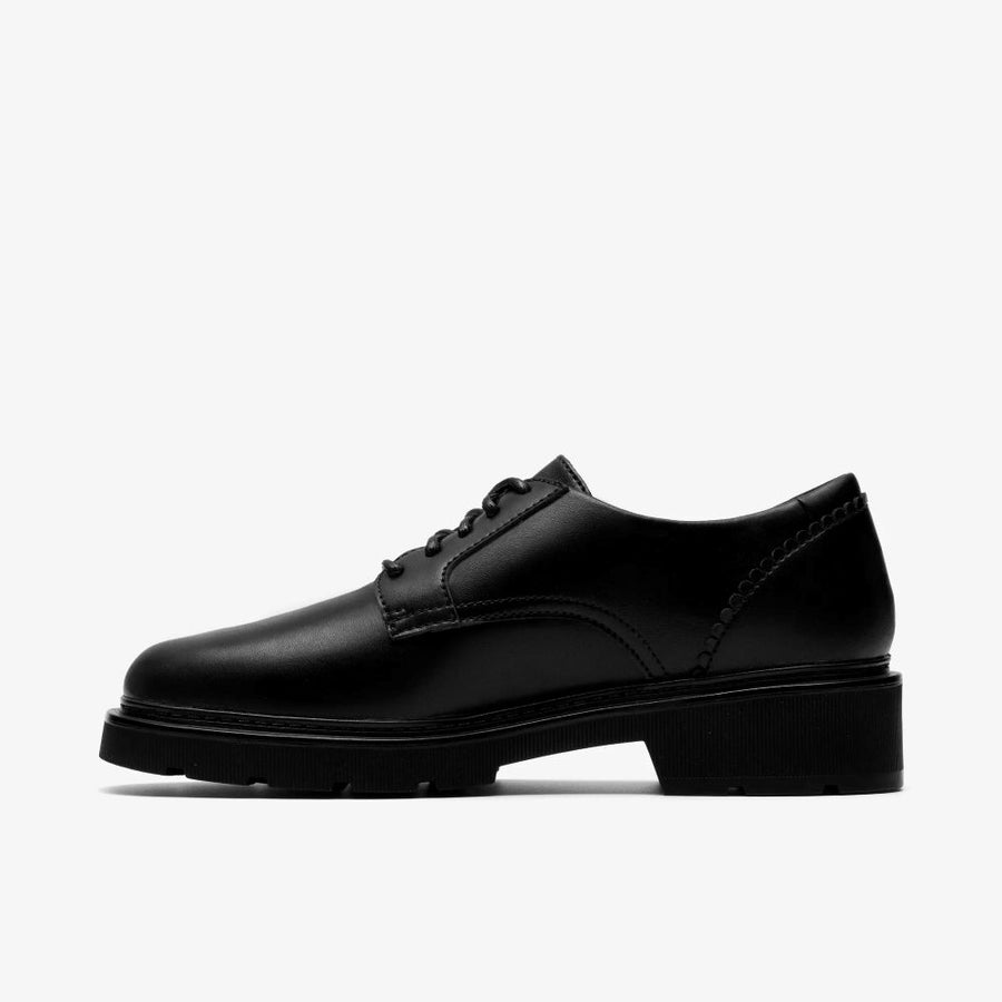 Clarks - Lauryl Lace - Black Leather - Shoes