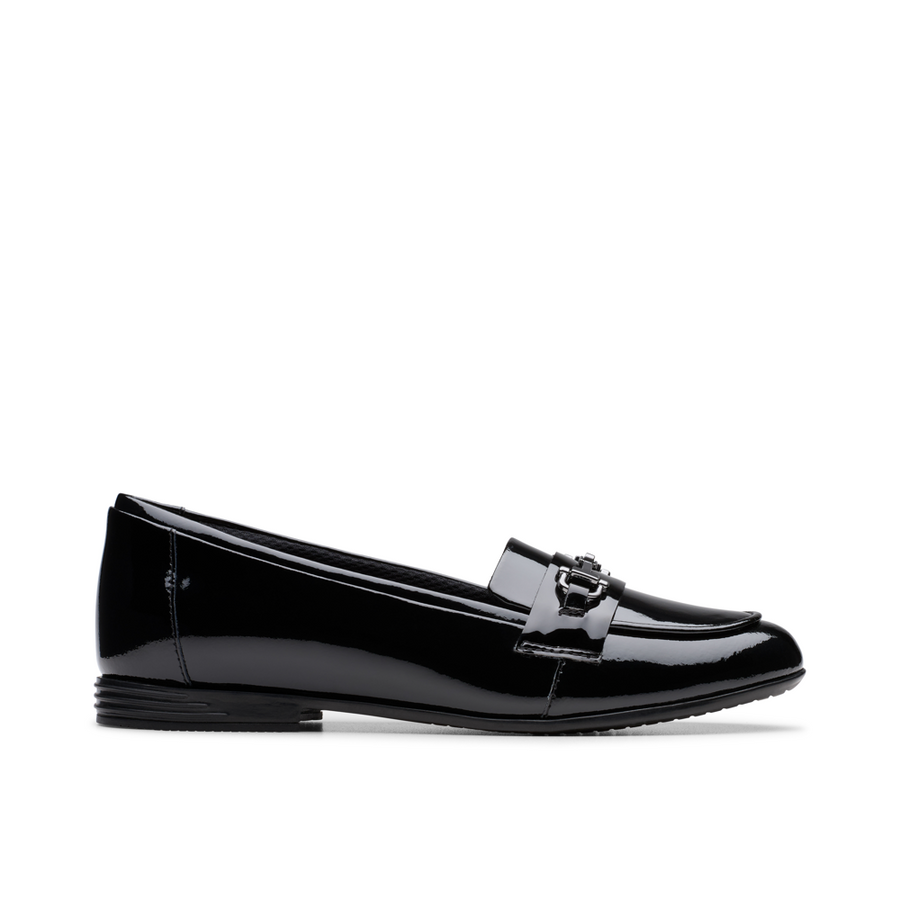 Clarks - Finja Loafer Y - Black Patent - School Shoes