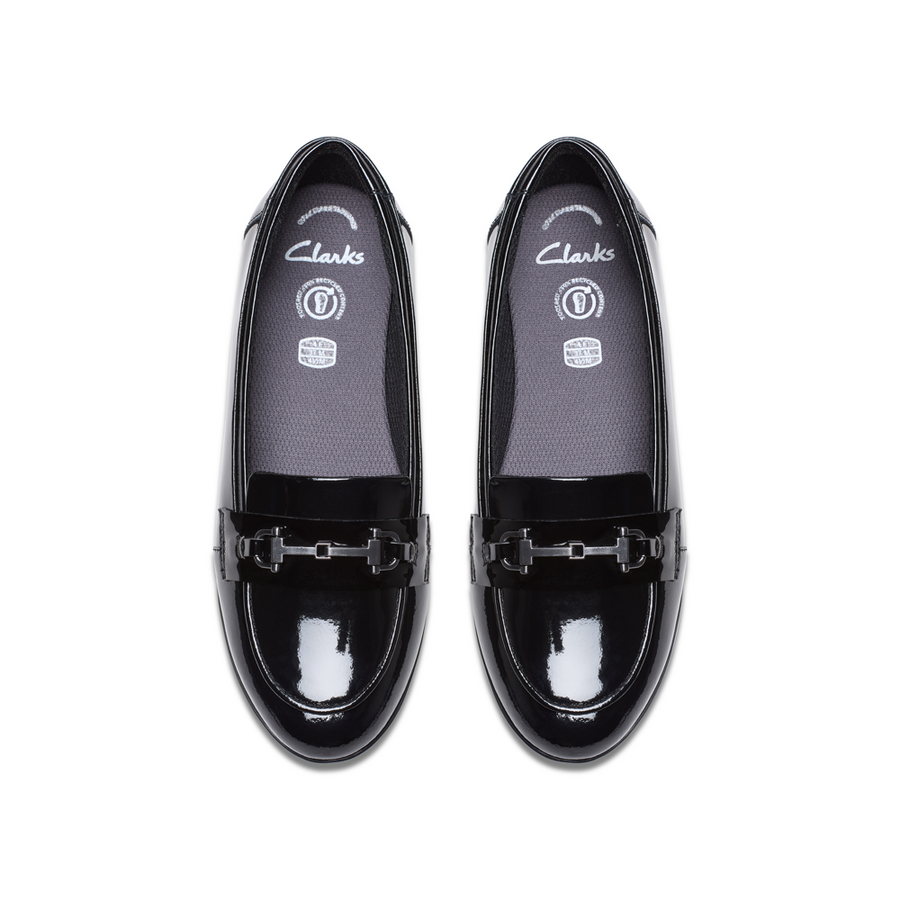 Clarks - Finja Loafer Y - Black Patent - School Shoes