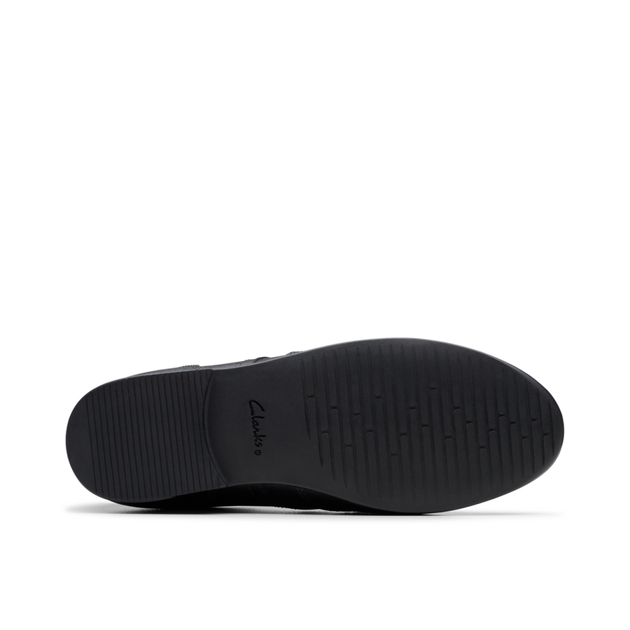 Clarks - Finja Wing Y - Black Leather - School Shoes