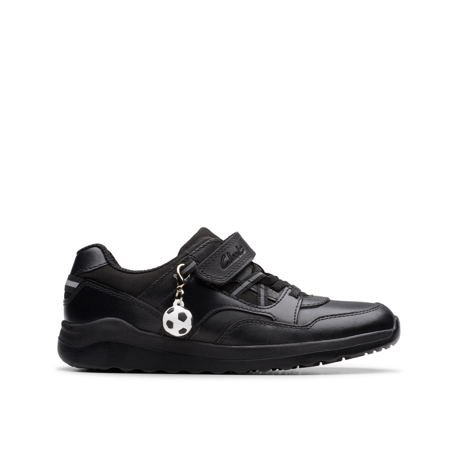 Clarks - Daze Kick K - Black - School Shoes