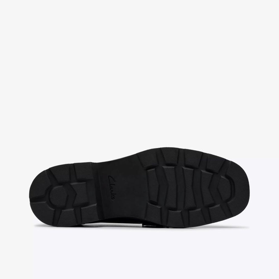 Clarks - Eris Edge Y. - Black Leather - School Shoes