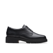 Clarks - Eris Pure Y - Black Leather - School Shoes