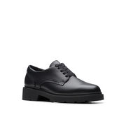 Clarks - Eris Pure Y - Black Leather - School Shoes