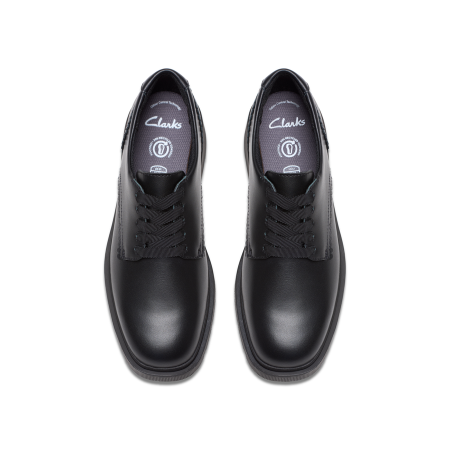 Clarks - Eris Pure Y - Black Leather - School Shoes