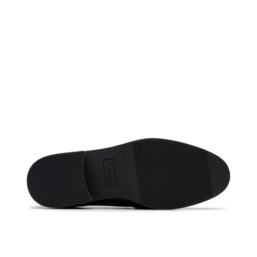 Clarks - Tapa Edge Y - Black Leather - School Shoes