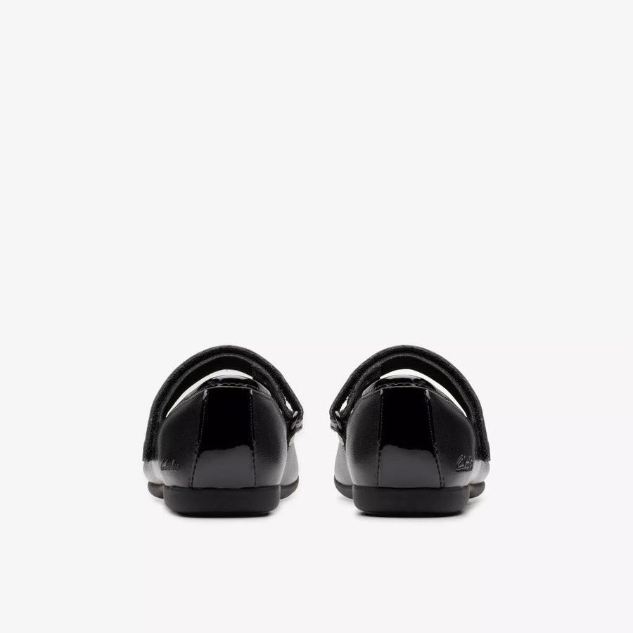 Clarks - Dance Beam K - Black  - School Shoes