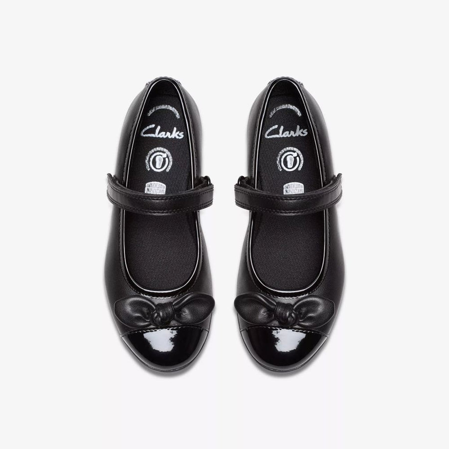 Clarks - Dance Beam K - Black  - School Shoes