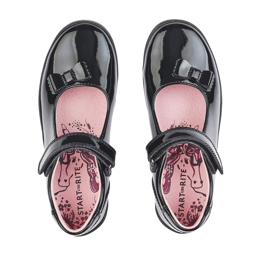 Start Rite - Giggle - Black Patent - School Shoes