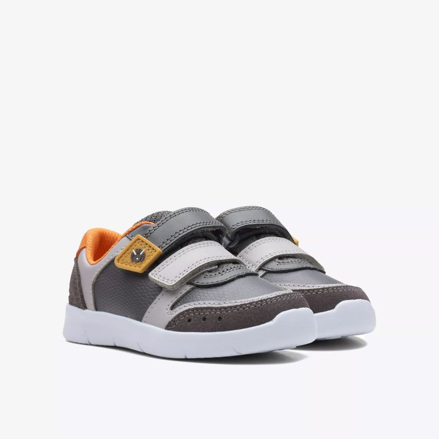 Clarks - AthRoarT - Grey Leather - Shoes