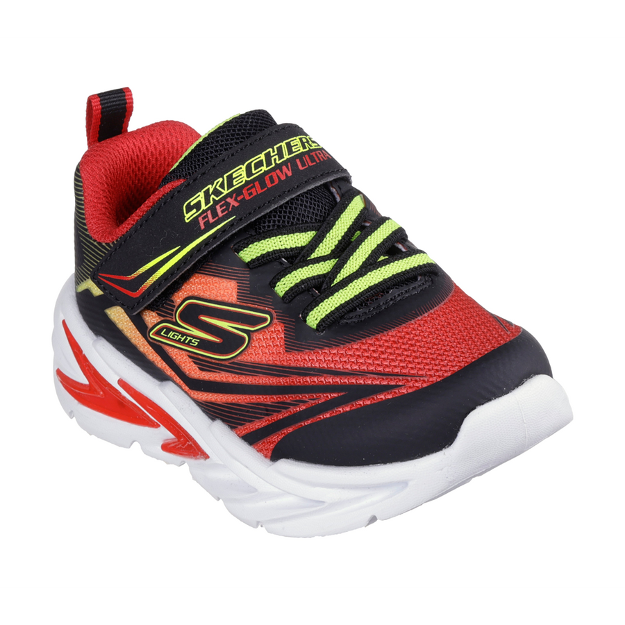 Skechers - S Lights - Flex Glow Ultra - Black/Red - Trainers