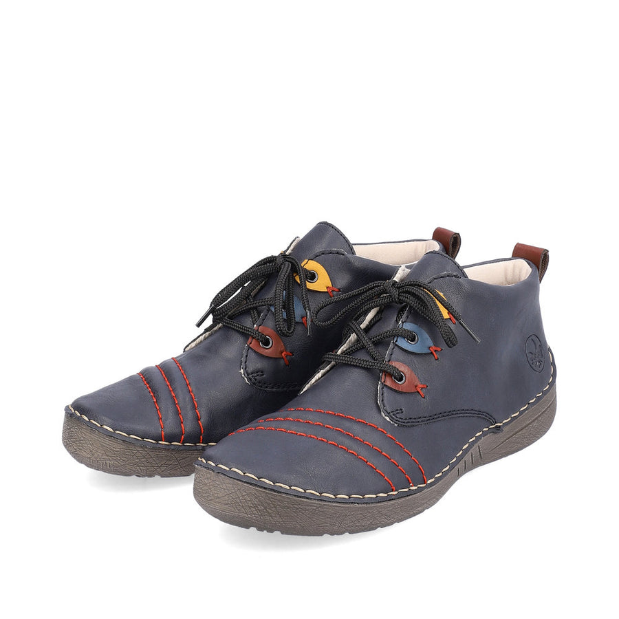 Rieker - 52509-14 - Ozean/Wine/Royal - Shoes