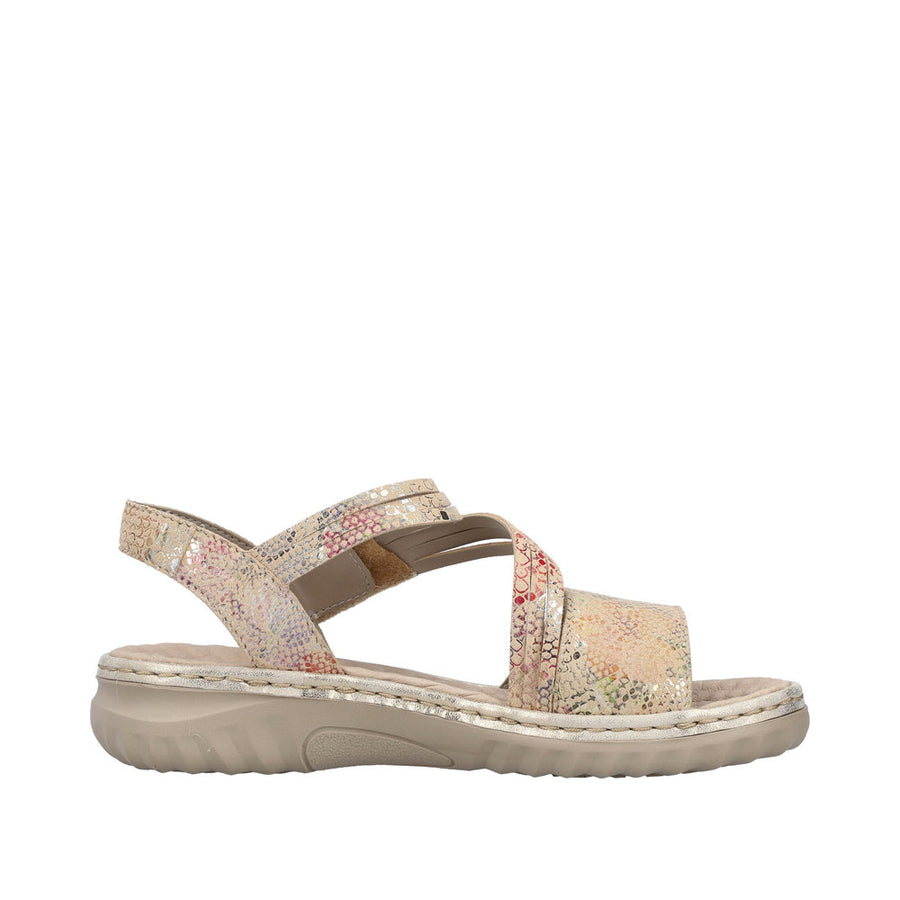 Rieker - 60464-90 - Beige-Multi/Muschel - Sandals