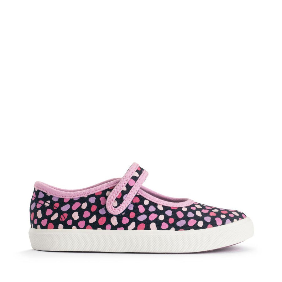 Start Rite - Busy Lizzie - Navy/Pink - Canvas Shoes