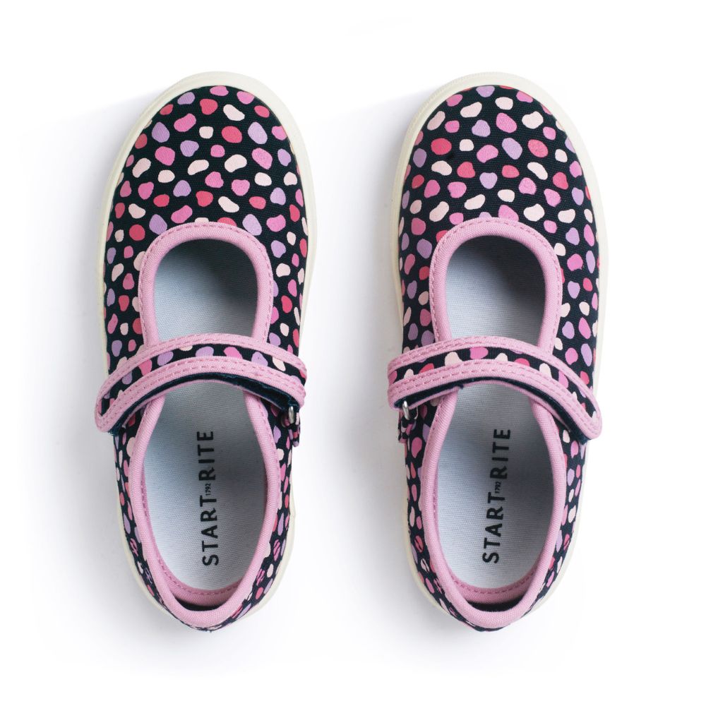 Start Rite - Busy Lizzie - Navy/Pink - Canvas Shoes
